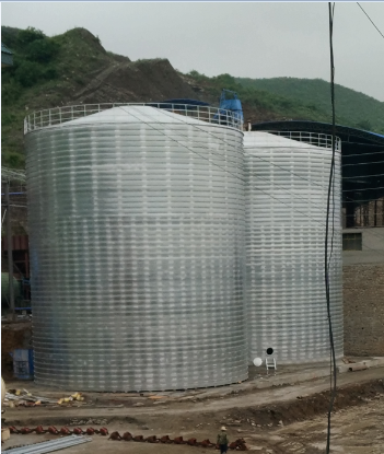 珲春粮食钢板仓的安装全过程不用热焊接